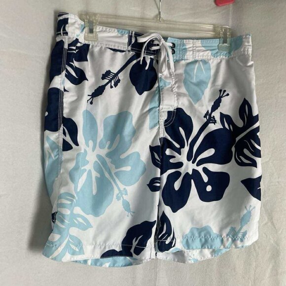 EUC Old Navy Men's Hibiscus Floral Print Lined Swim Trunks size Large - Picture 1 of 6